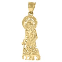 "Jfl Diamonds & Timepieces St. Lazarus AnhäNger 10K Gelbgold 1,25\" ReligiöS"