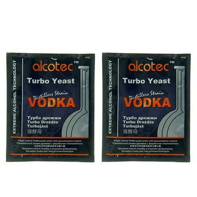 Alcotec Distiller s Yeast Vodka with Glucoamylase Enzyme (Pack of 2)