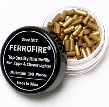 Lighter Flints Pack of 100 Universal Flint Refills Compatible with Zippo and Cli
