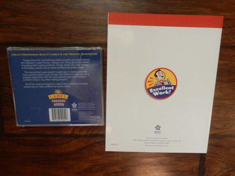 Art Explosion Label Factory Deluxe Brand New  PC CD-ROM - Borderbund W/ Manual - Image 2 of 2