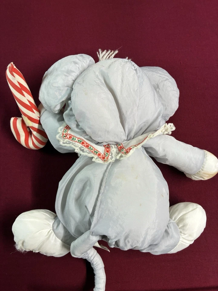 Vintage Mouse Christmas Puffalump Candy Cane Fisher Price 1987 - Image 3 of 4