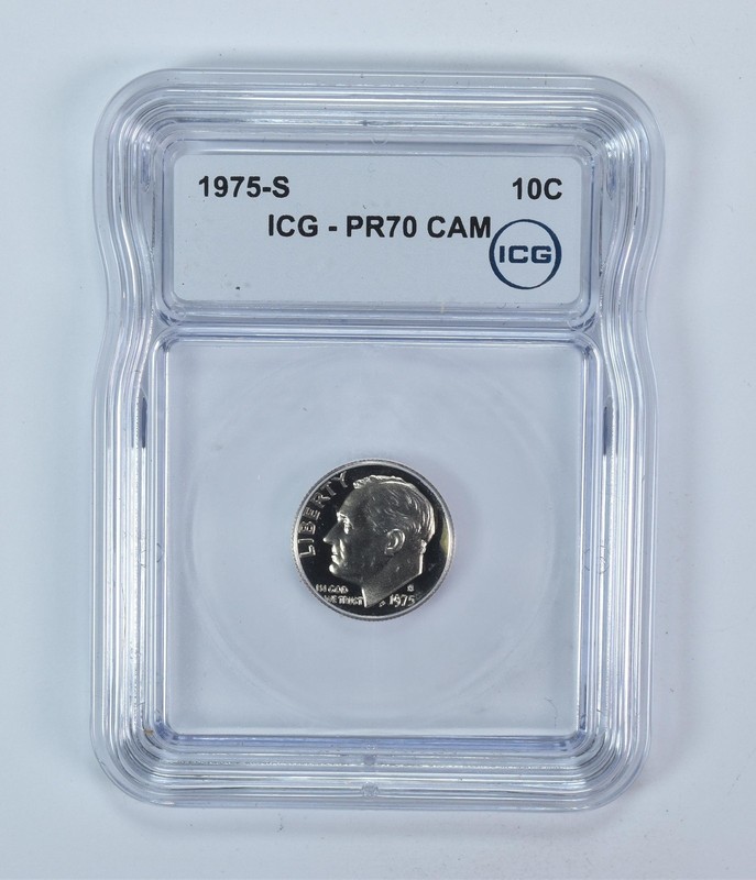 1975-S Roosevelt Dime PR70 CAM ICG *4204