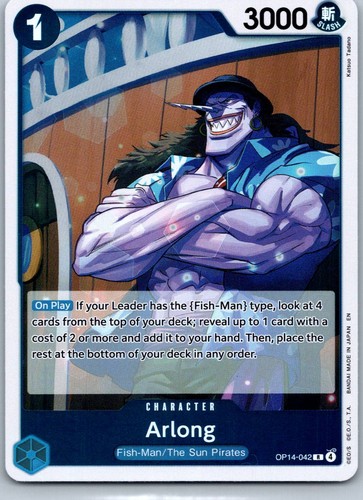 Arlong OP14-042 The Azure Sea's Seven Rare Holo