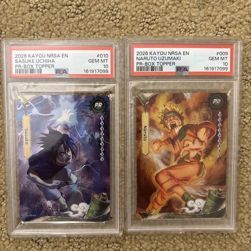 Sequential PSA 10 Set Kayou Naruto Sasuke Promo Box Topper 