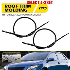 Fit Toyota Corolla 2003-2008 Black Roof Drip Molding Weatherstrip Rubber 2-6x