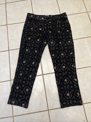 SW3 BESPOKE NEW! Black Lace Overlay Slim Leg Cropped Pants Sz 2 NWOT!