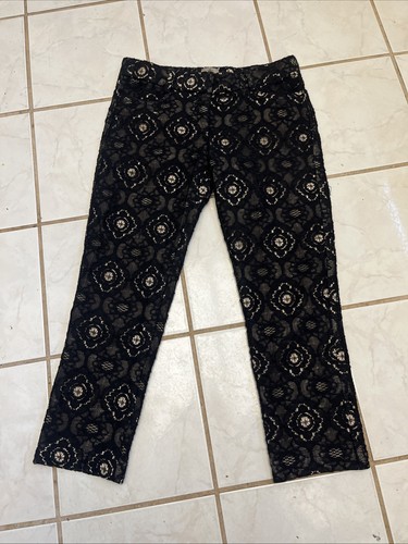 SW3 BESPOKE NEW! Black Lace Overlay Slim Leg Cropped Pants Sz 2 NWOT!