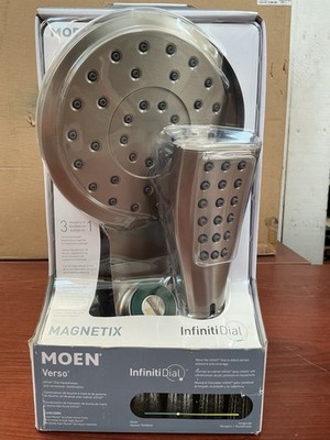 NEW Moen 220C2SRN Verso Combo Shower With Infiniti Dial Brushed Nickel B68