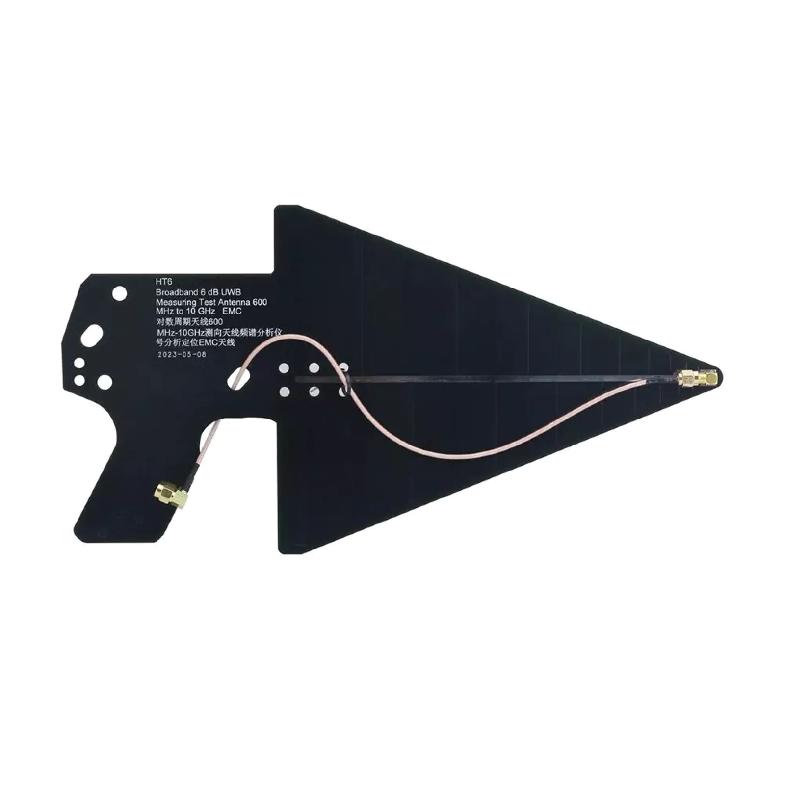 Black 0.6-10GHz HT6 Log Periodic Antenna Localization Kit For EMC Test