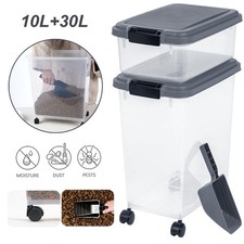 Airtight Pet Food Container  Dog  Cat Food Storage Bin  Treat Box w/ Scoop US