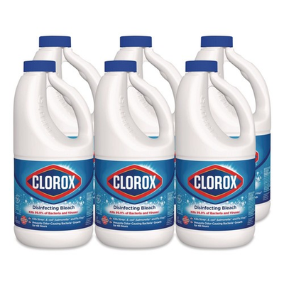 #ad Clorox 32260 43 oz. Bottle Concentrated Regular Disinfecting Bleach 6 CT New $35.68