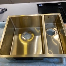 Caple under mounted gold sink -MODE3415/R/GD  right hand small bowl
