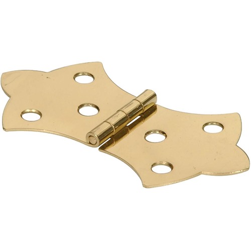 Hillman Ornamental Hinge Bright Brass (1-11/16") 2 Pack 851198