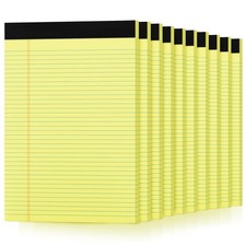 10 Pack Yellow Legal Pads 8.5 x 11 College Ruled Note Pads Lined Writing Pape...