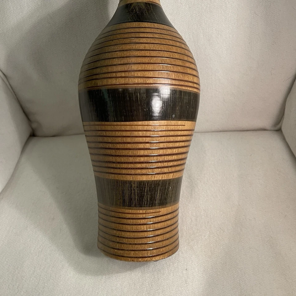 "Florero grande de cerámica natural terrosa con textura decoración de habitación con acento decorativo 19""" Foto 2 de 4