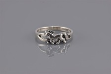 Sterling Silver Polished Unicorn Mystical Band Ring 925 Sz: 7