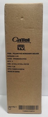 PILLOW PAD Deluxe Multi-ANGLE CUSHIONED TABLET AND IPAD STAND Burgundy By Ontel