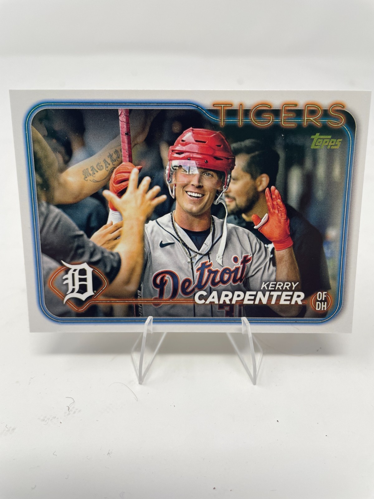 2024 Topps Series 2 Kerry Carpenter Golden Mirror Image Hockey Helmet #536 SSP