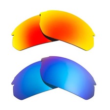 Walleva Two Pairs Polarized Lenses for Smith Parallel 2 - Fire Red Ice Blue