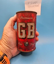 GB (Grace Bros) Pale Lager IRTP Flat Top Beer Can - Santa Rosa, CA