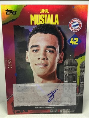 Topps FC Bayern München Team Set Jamal Musiala Auto 01/50 First of the Print