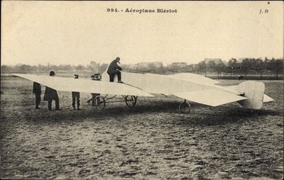 Postcard Aeroplane Bleriot, civil aircraft, aviation pioneer - 3841747