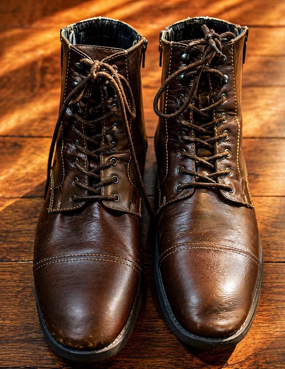 Robert Wayne Footwear Lace Up Brown Boots for Men for Sale  display picture 2