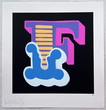 Ben Eine - Letter F - Signed Street Art / Graffiti Screenprint