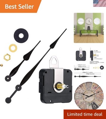 Elegant Frameless Clock Movement - High Torque Replacement with 12 Inch Hands