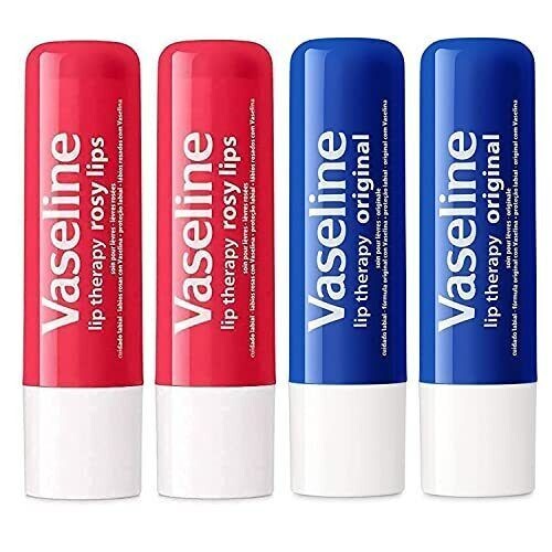 Baume à Lèvres Vaseline Lip Care - Pack De 3 Parfums Au Choix - Stick Hydratant, Fabrication UK