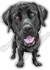 Cute Labrador Retriever Dog Breed Pet Car Bumper Vinyl Sticker Decal 3.6"X5"
