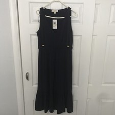 Michael Kors Sleeveless Womens Dress True Navy Size Medium