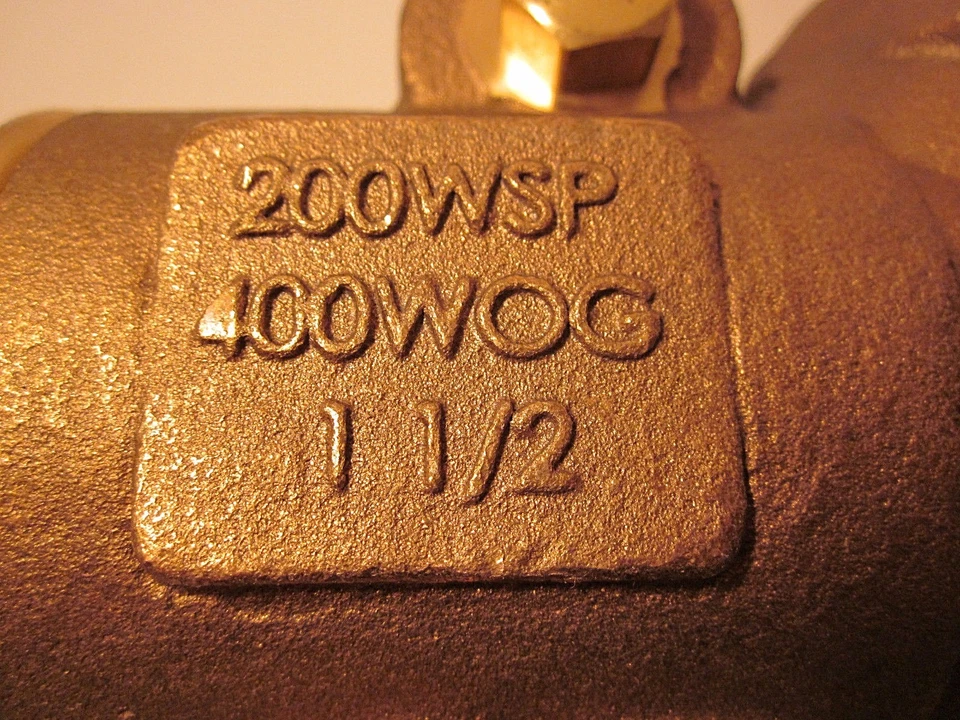 United Brass USA Check Y Valve Swing Gate 1.5 inch 1-1/2"NPT 200 PSI WSP 400 WOG - Image 2 of 4