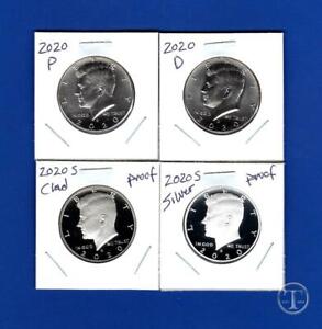 2020 P+D+S+S Kennedy Half Dollar ~ Silver and Clad Mint Proof Set ~ PD Mint Roll