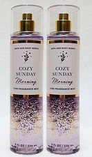 2 Bath & Body Works COZY SUNDAY MORNING Fine Fragrance Mist Body Spray 8 oz
