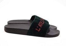 AUTHENTIC Women's Gucci Slippers Shoes 5UK/8US/EU38 Velvet Green/Black 475246