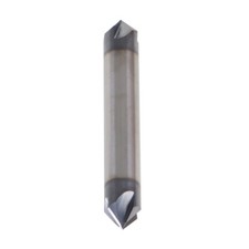 3/8" 4 Flute 90 Degree Double End Carbide Chamfer Mill 2-1/2" Overall Length US