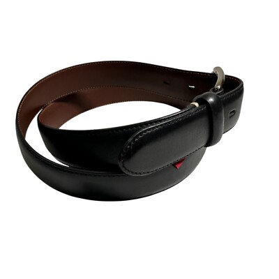 Genuine COLE HAAN Black Leather Silver Buckle Men\'s Belt 100/40 Large Genuine COLEHAAN Black Leather Silver Buckle Men main image 2