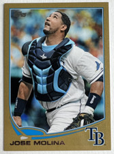 2013 Topps - Jose Molina #492 Gold 0967/2013, Tampa Bay Rays