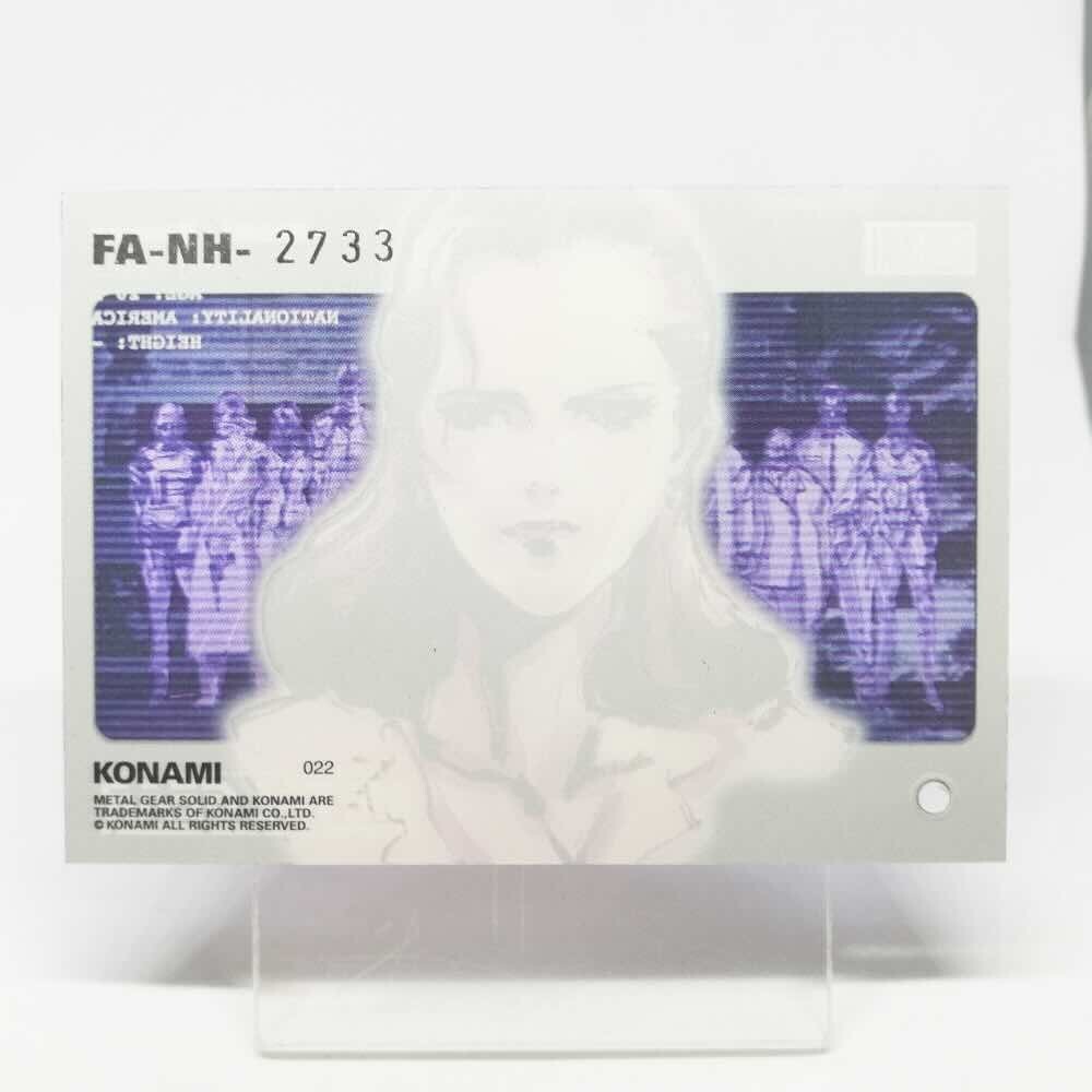 022 Naomi Hunter Metal Gear Solid Trading card Plastic Back serial