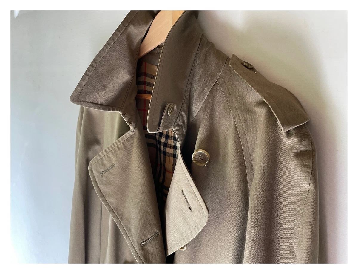 BURBERRY Mens Trench Coat Genuine Authentic Vintage 80 s UK 50