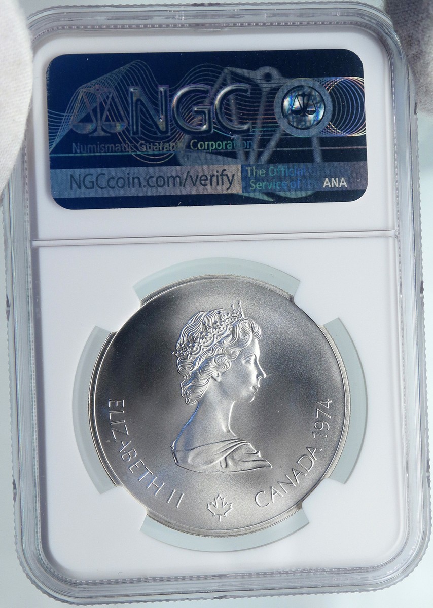 1974 CANADA Elizabeth II Olympics Montreal TORCH OLD Silver $5