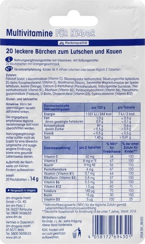Multivitaminas para niños, pastillas 3 X 20 unidades, de Mivolis - Imagen 3 de 3