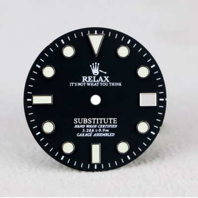 #ad Relax Dial matt black 28.5mm dial is suitable for NH35 movement BGW9 C3 lume $36.75