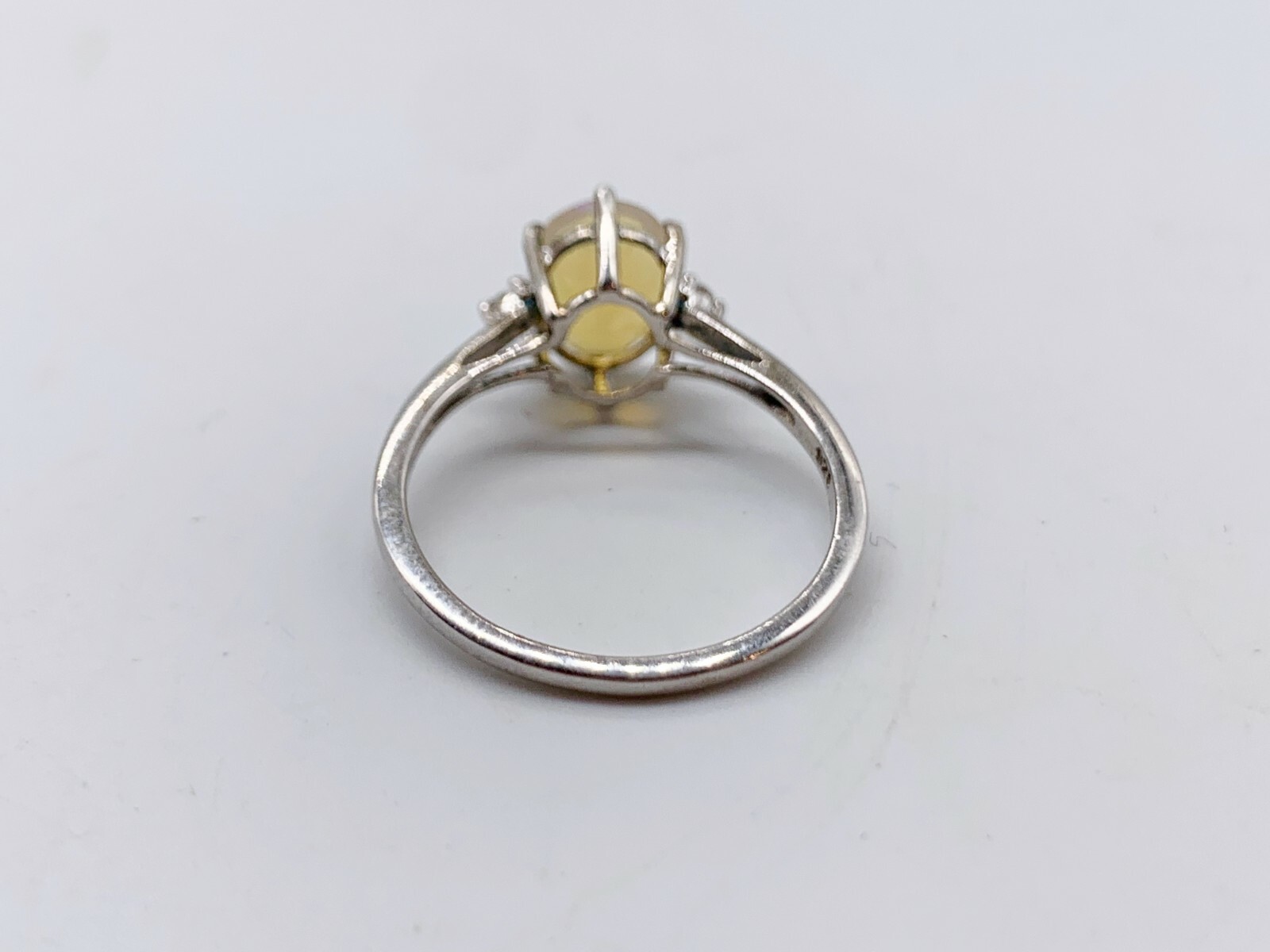 VINTAGE SOLID STERLING SILVER OPAL SOLITAIRE PRET… - image 4