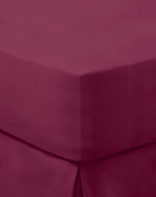 Home Collection 200 Fadenzahl Luxus Rot Himbeere King Size Spannbettlaken