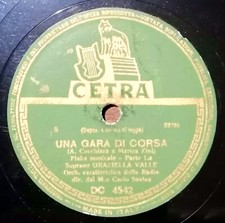 78 GIRI SOPRANO GRAZIELLA VALLE UNA GARA DI CORSA MADE IN   ITALY  ANNO 1946