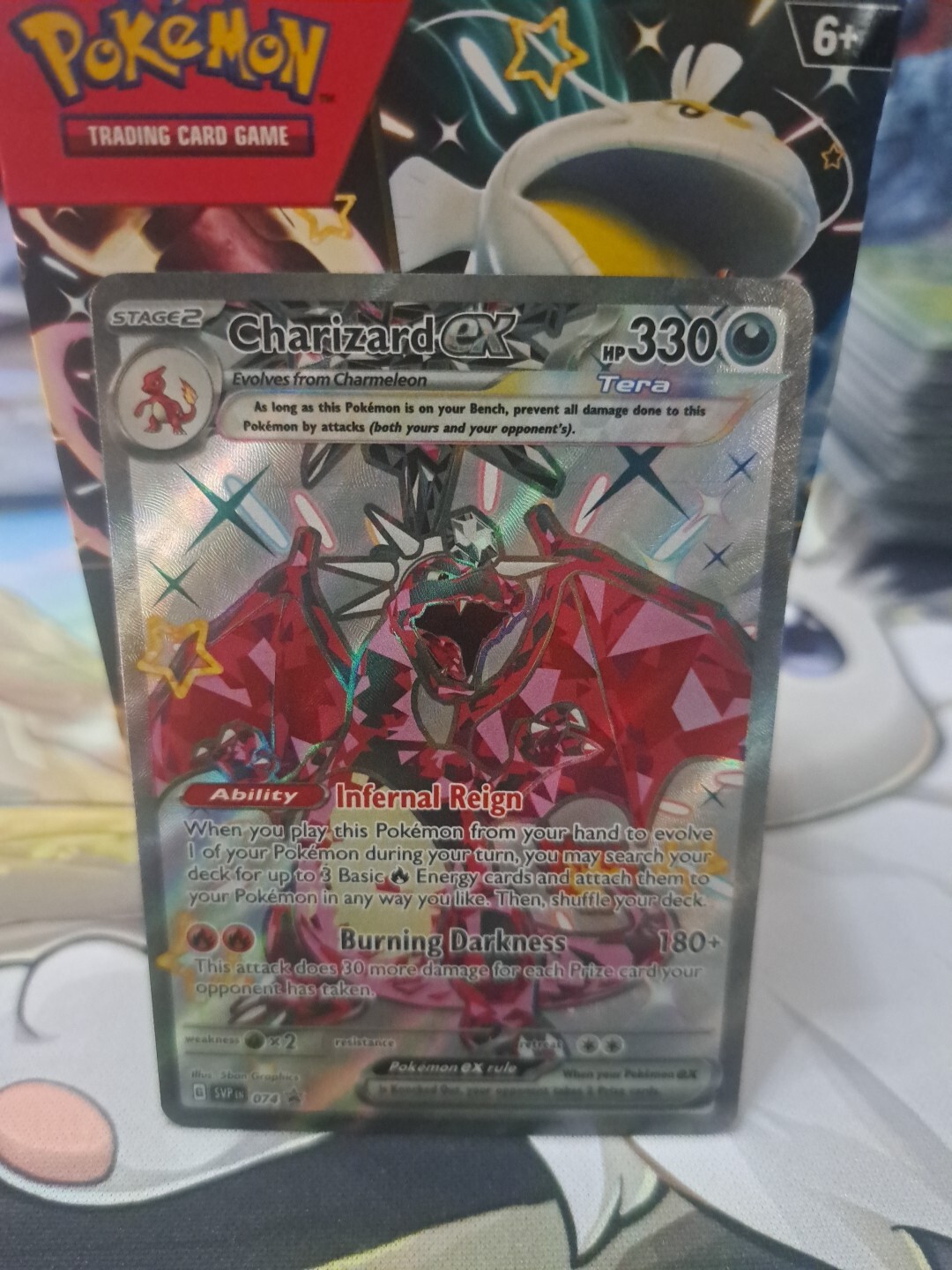Shiny Charizard EX SV-P 074 FULL ART PROMO - Pokemon TCG S&V Paldean Fates