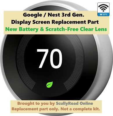 PART: Google Nest 3rd Generation Learning Stainless Steel Smart Thermostat