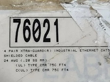 Alpha Wire 76021 Cat5E F/UTP XtraGuard Industrial Ethernet Cable CMR Black /25ft